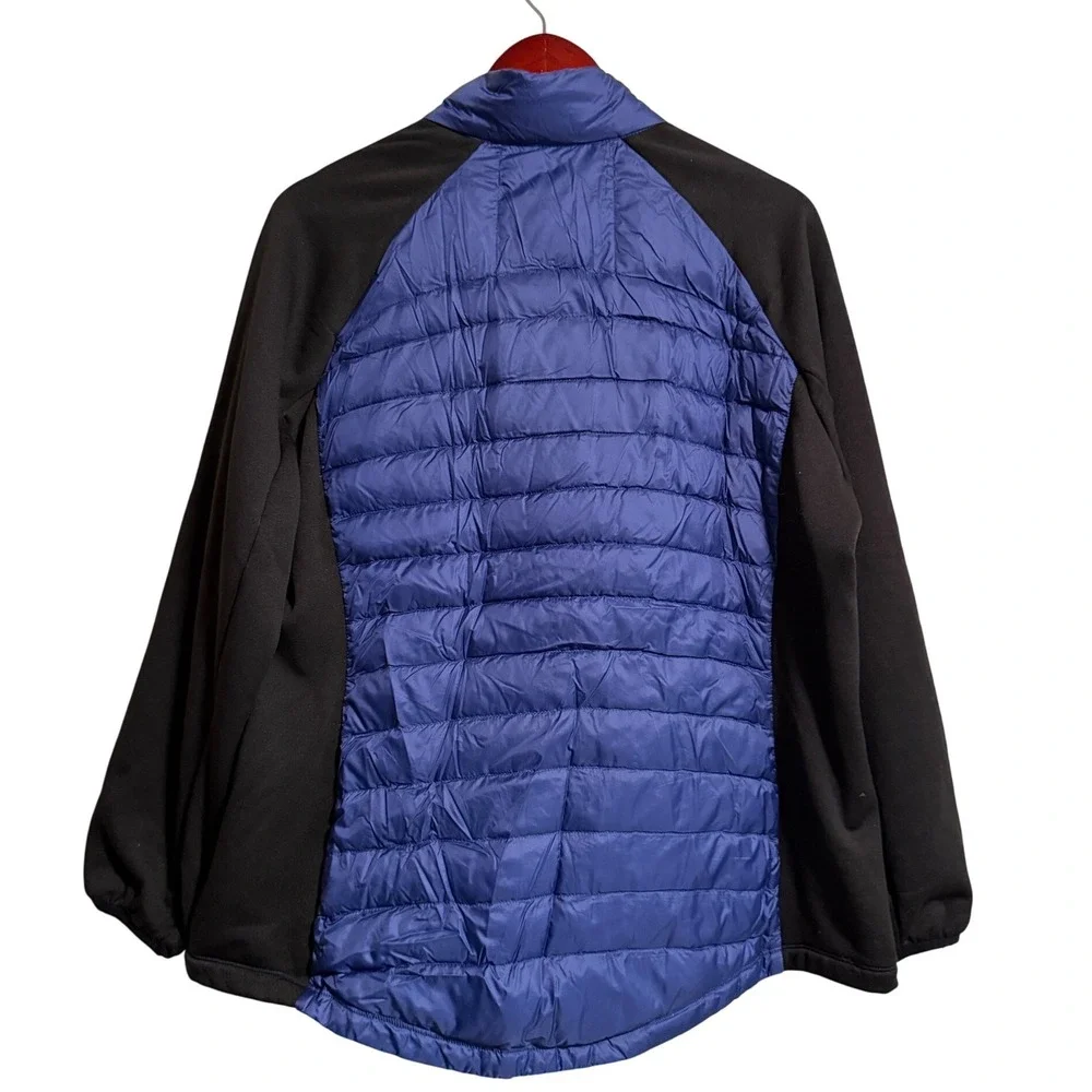 Weatherproof 32 Degrees Women XXL Blue Black Hybrid Down Puffer Fleece Jacket - Picture 5 of 5